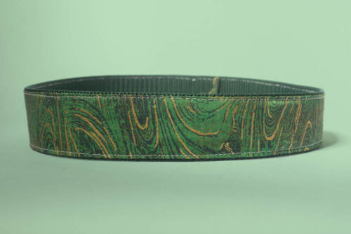 Mystic Green - upcycled dog collar