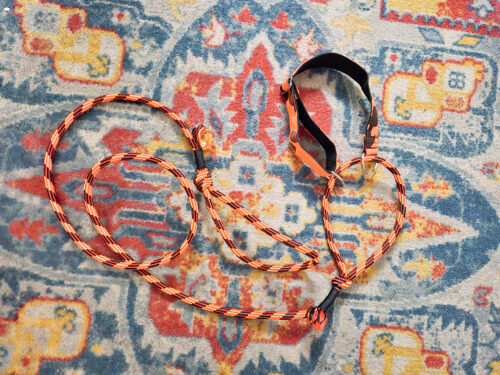 French martingale leash with rope and upcycled materials